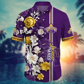 Albany Great Danes NCAA Flower Hawaii Shirt For Fans Ver 2