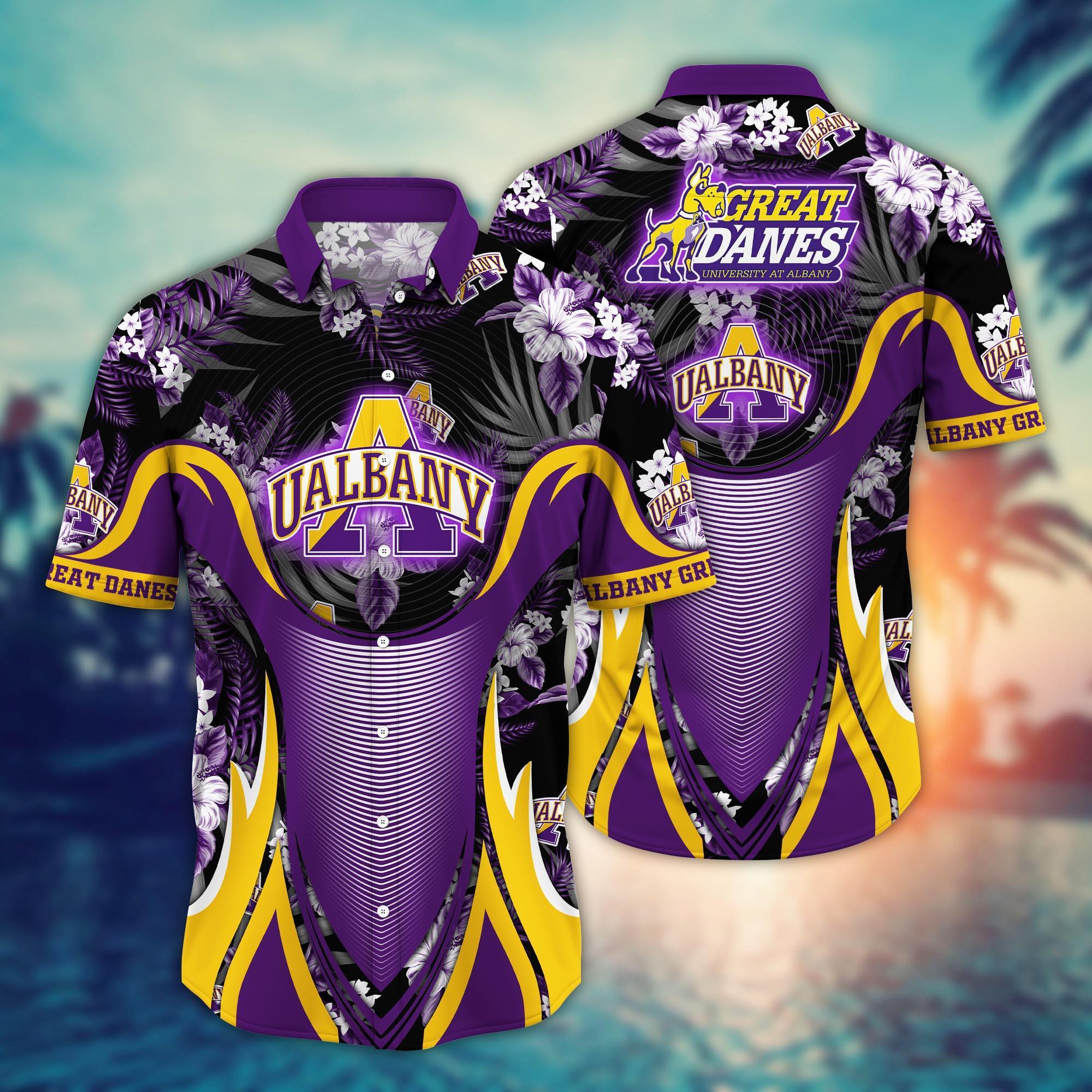 Albany Great Danes NCAA Flower Hawaii Shirt For Fans Ver 22
