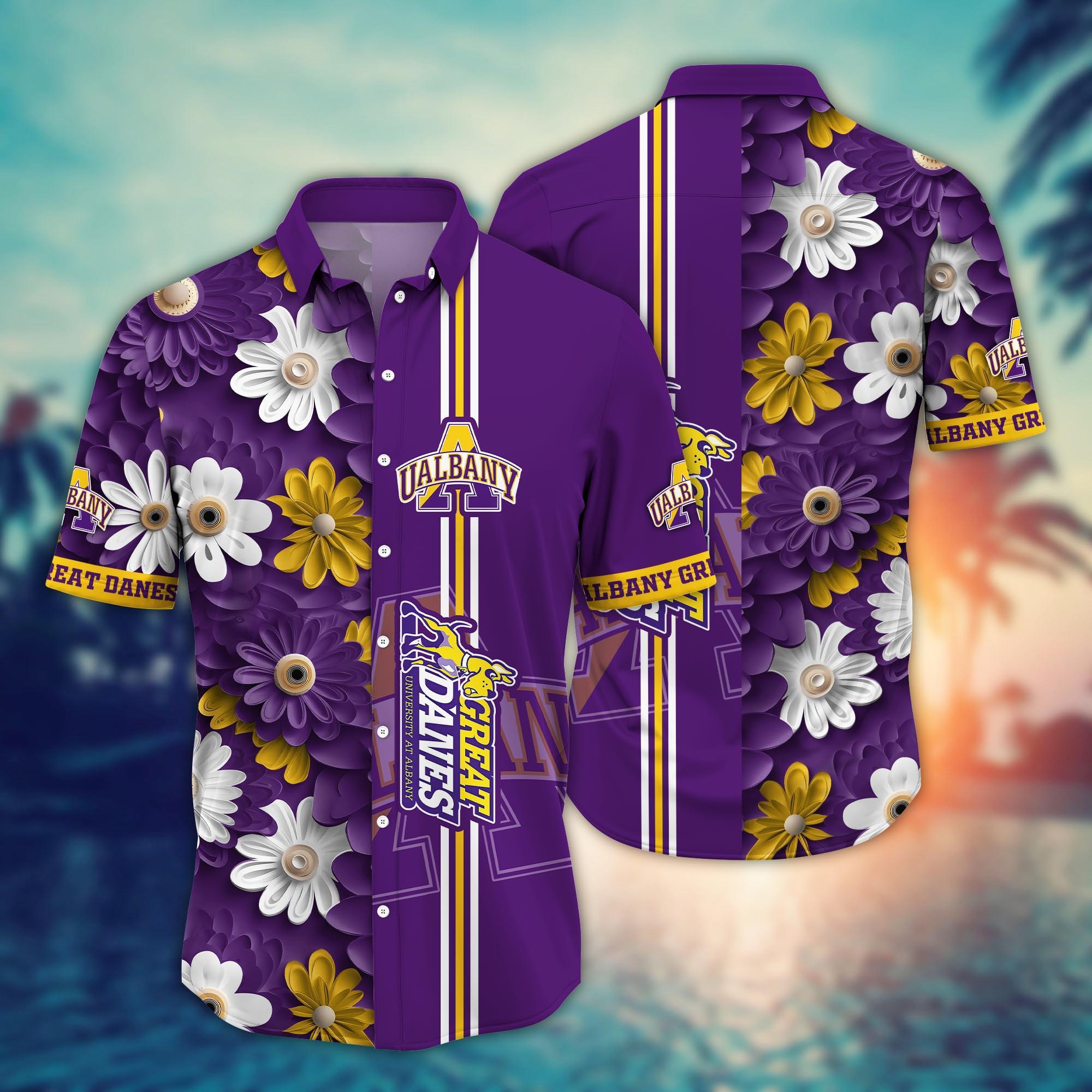 Albany Great Danes NCAA Flower Hawaii Shirt For Fans Ver 27