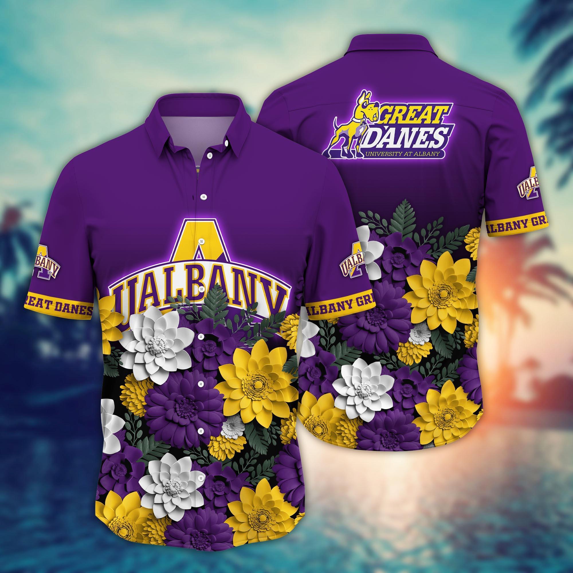 Albany Great Danes NCAA Flower Hawaii Shirt For Fans Ver 28