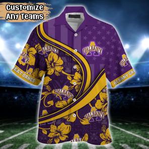 Albany Great Danes NCAA US Flag Flower Hawaii Shirt For Fans
