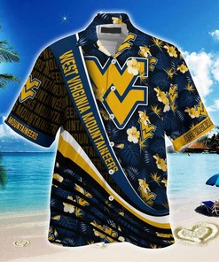 All-Over Print Hawaiian Shirt for West Virginia Mountaineers Fans