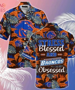 American Football Boise State Broncos Summer Set Hawaiian Shirt in All-Over Print 