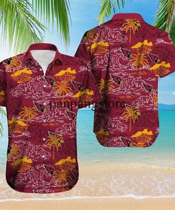 Arizona Cardinals Hawaiian Shirt Suit with Casual Button Down Tops and Board Shorts for Men and Women 