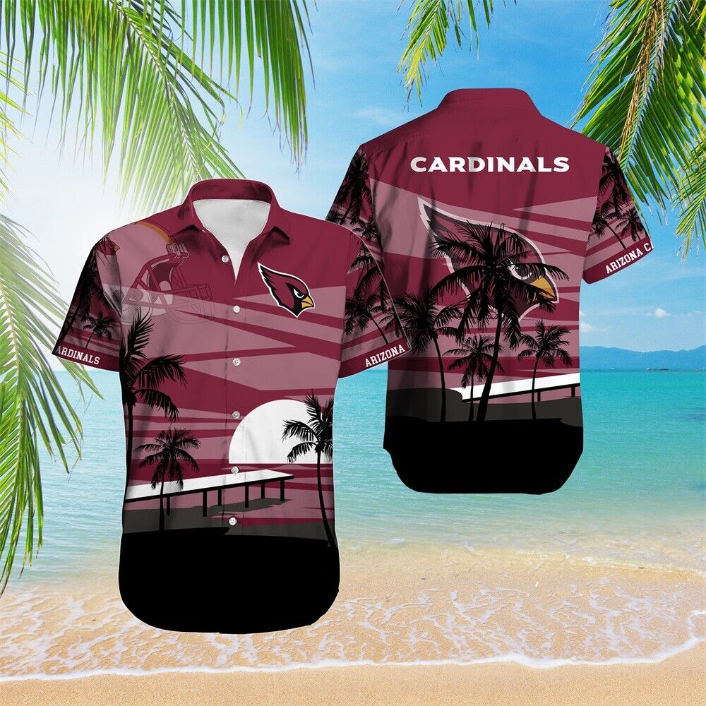 Arizona Cardinals Hawaiian Shirt and Shorts Set with Button Closure for Men and Women