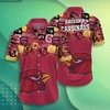 Arizona Cardinals Men's Summer Button Down Hawaiian Shirt for Aloha Feel