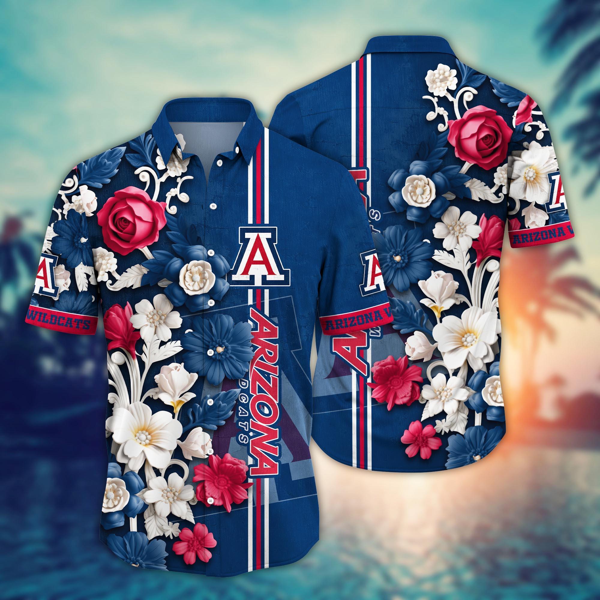 Arizona Wildcats NCAA Flower Hawaii Shirt For Fans Ver 2