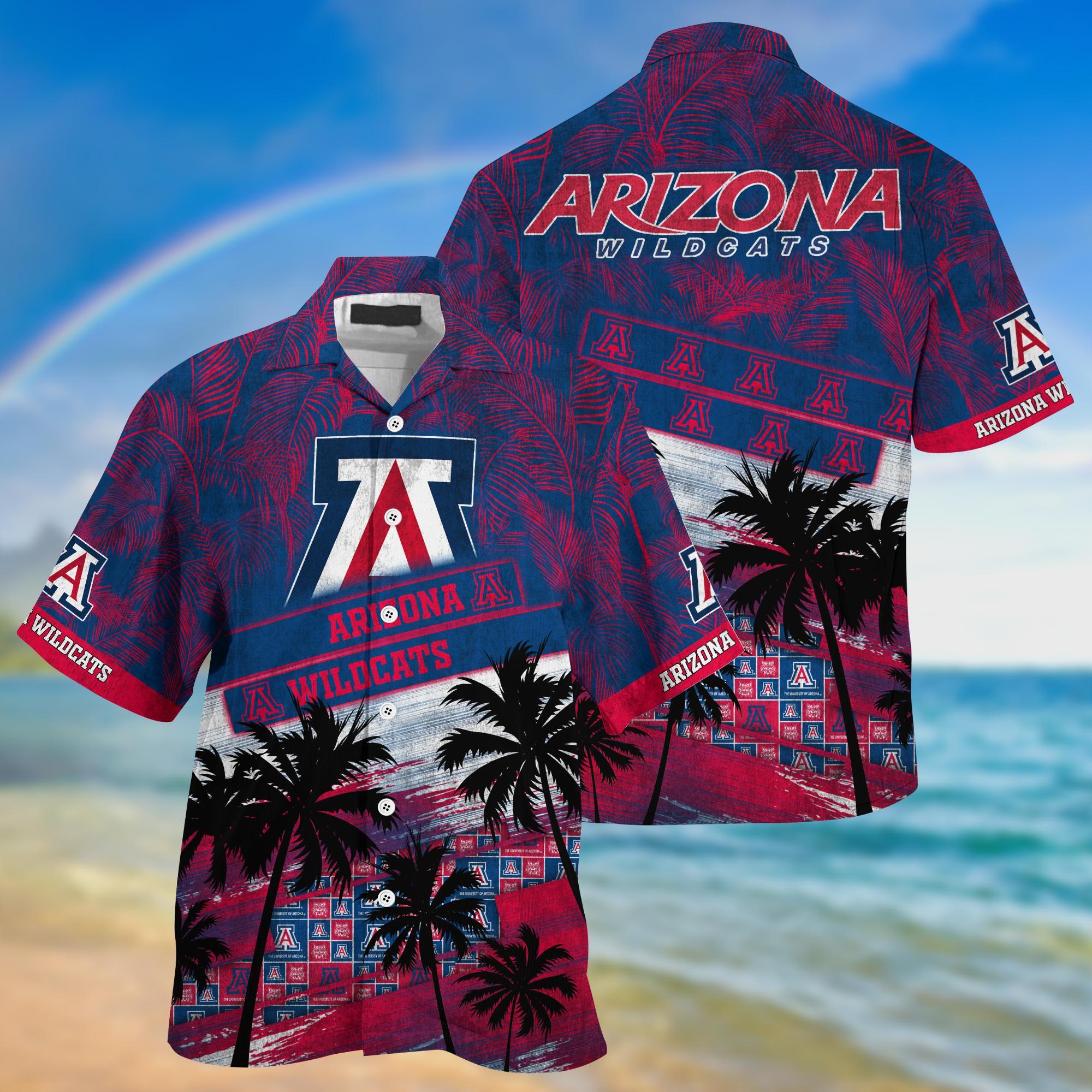 Arizona Wildcats NCAA Palm Tree Pattern Hawaii Shirt For Sports Fans