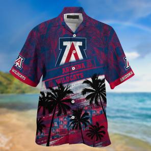 Arizona Wildcats NCAA Palm Tree Pattern Hawaii Shirt For Sports Fans