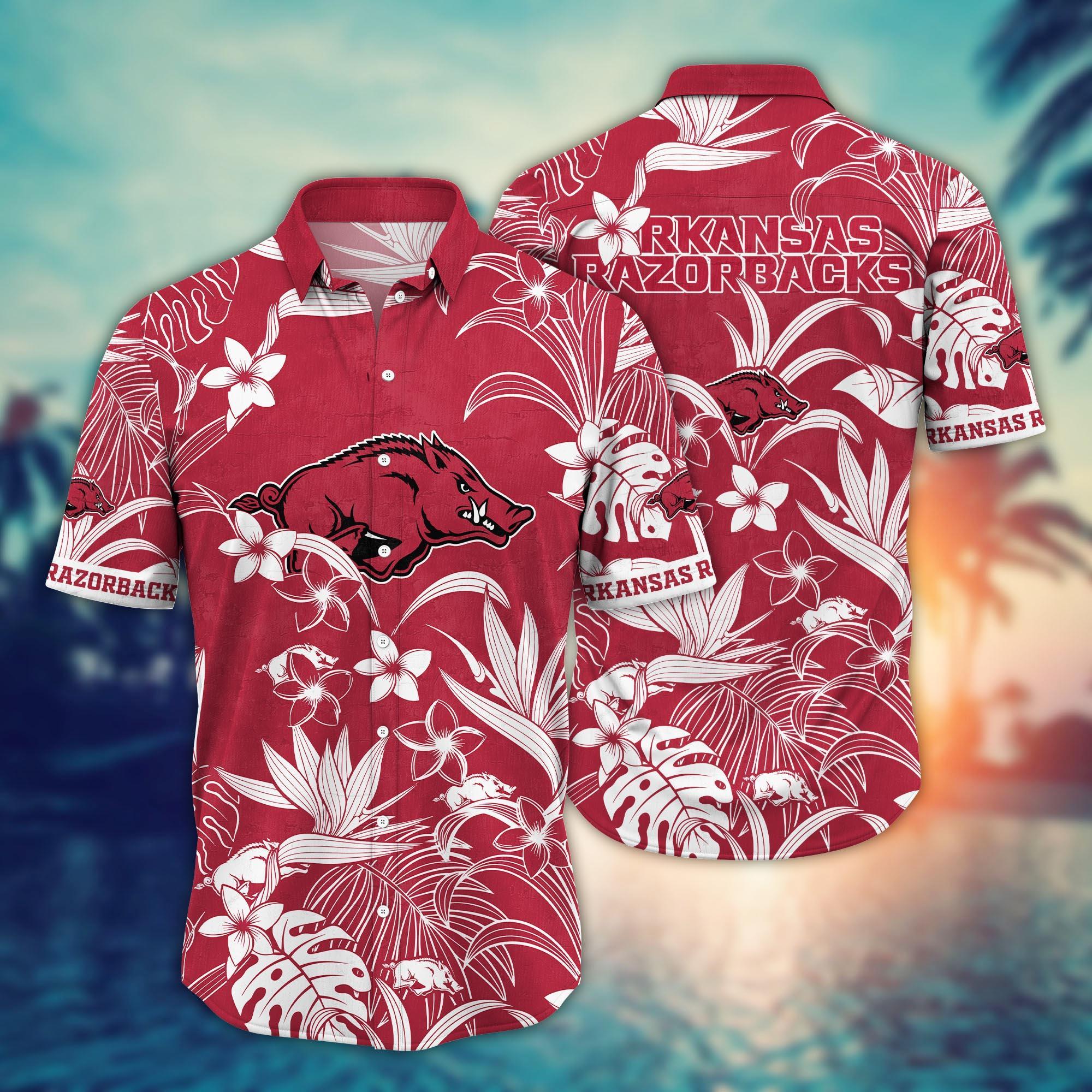 Arkansas Razorbacks NCAA Flower Hawaii Shirt For Fans Ver 16