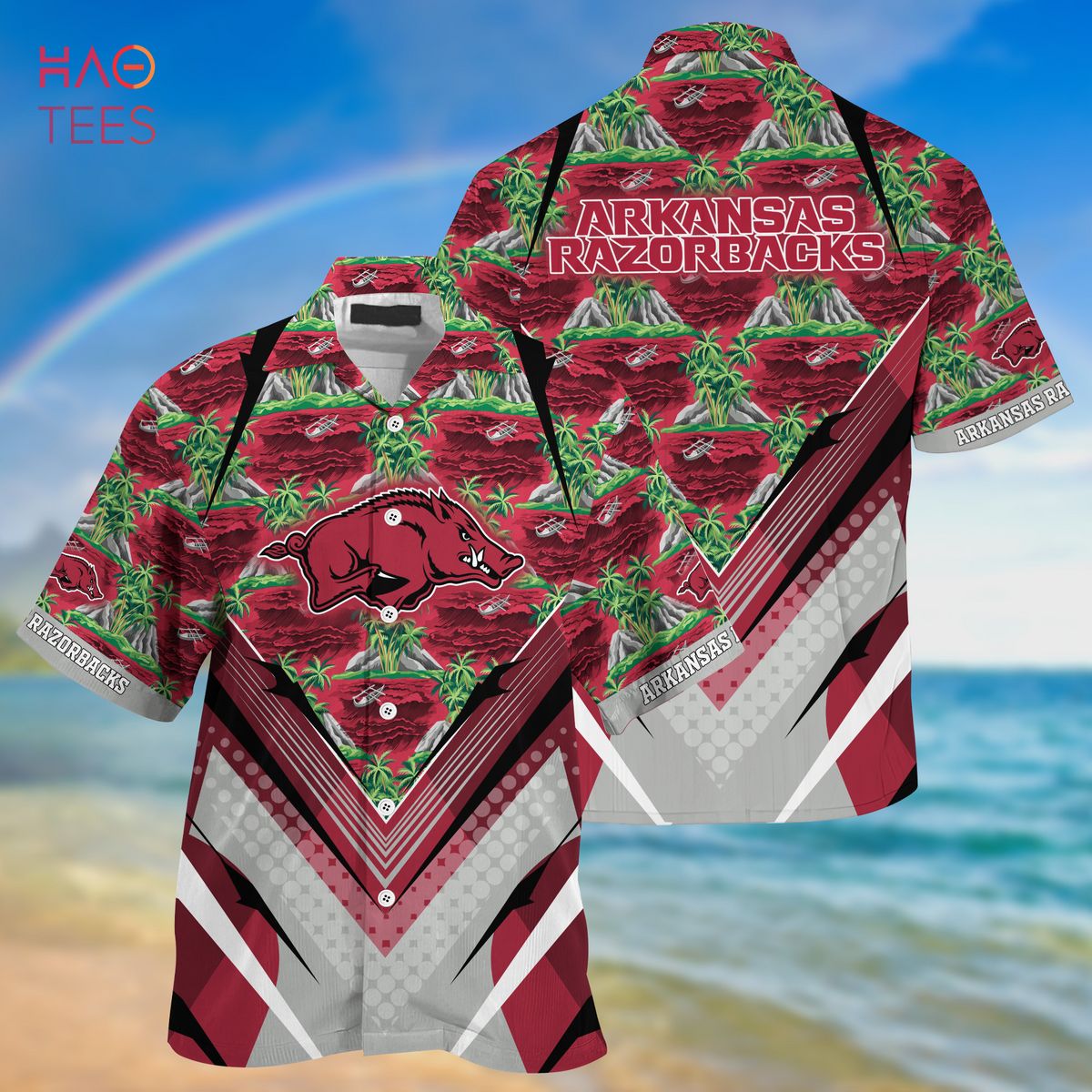 Arkansas Razorbacks Sports Fans Beach Hawaiian Shirt and Shorts