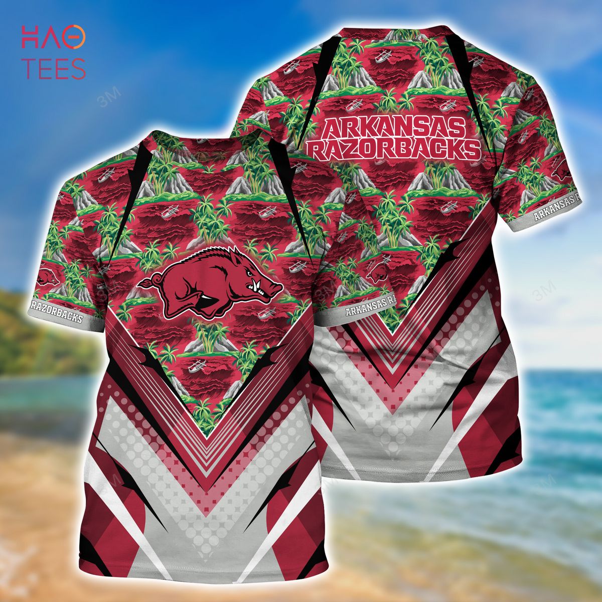 Arkansas Razorbacks Sports Fans Beach Hawaiian Shirt and Shorts