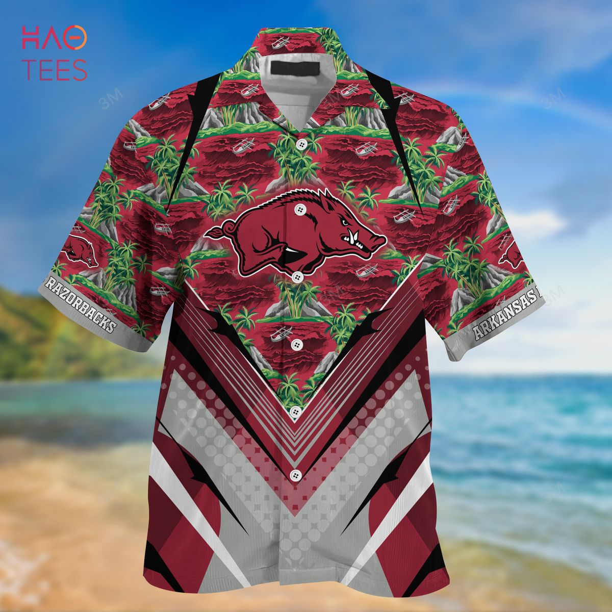 Arkansas Razorbacks Sports Fans Beach Hawaiian Shirt and Shorts
