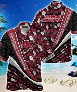 Arkansas Razorbacks Summer Hawaiian Shirt - Tropical Flower Pattern
