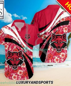 Arkansas State Red Wolves NCAA Hibiscus Tropical Flower Hawaiian Shirt for Men