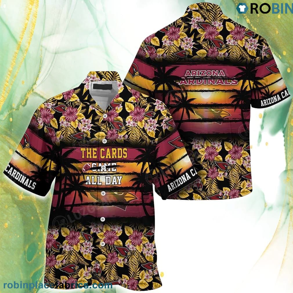 Authentic Floral Hawaiian Shirt for Arizona Cardinals NFL Fans
