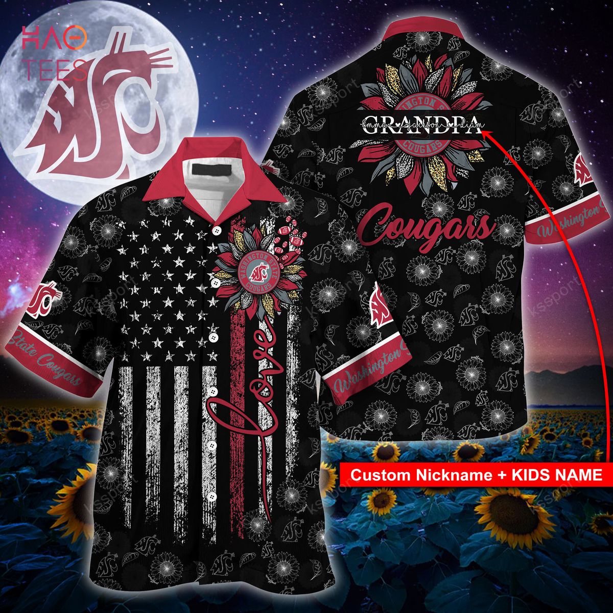 Available Now: Washington State Cougars Hawaiian Shirt for Summer