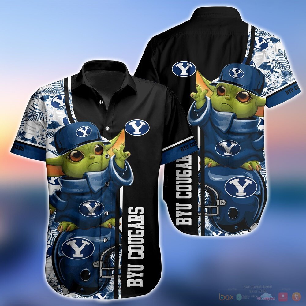 BYU Cougars Baby Yoda NCAA Hawaiian Shirt and Shorts Set for Men and Women