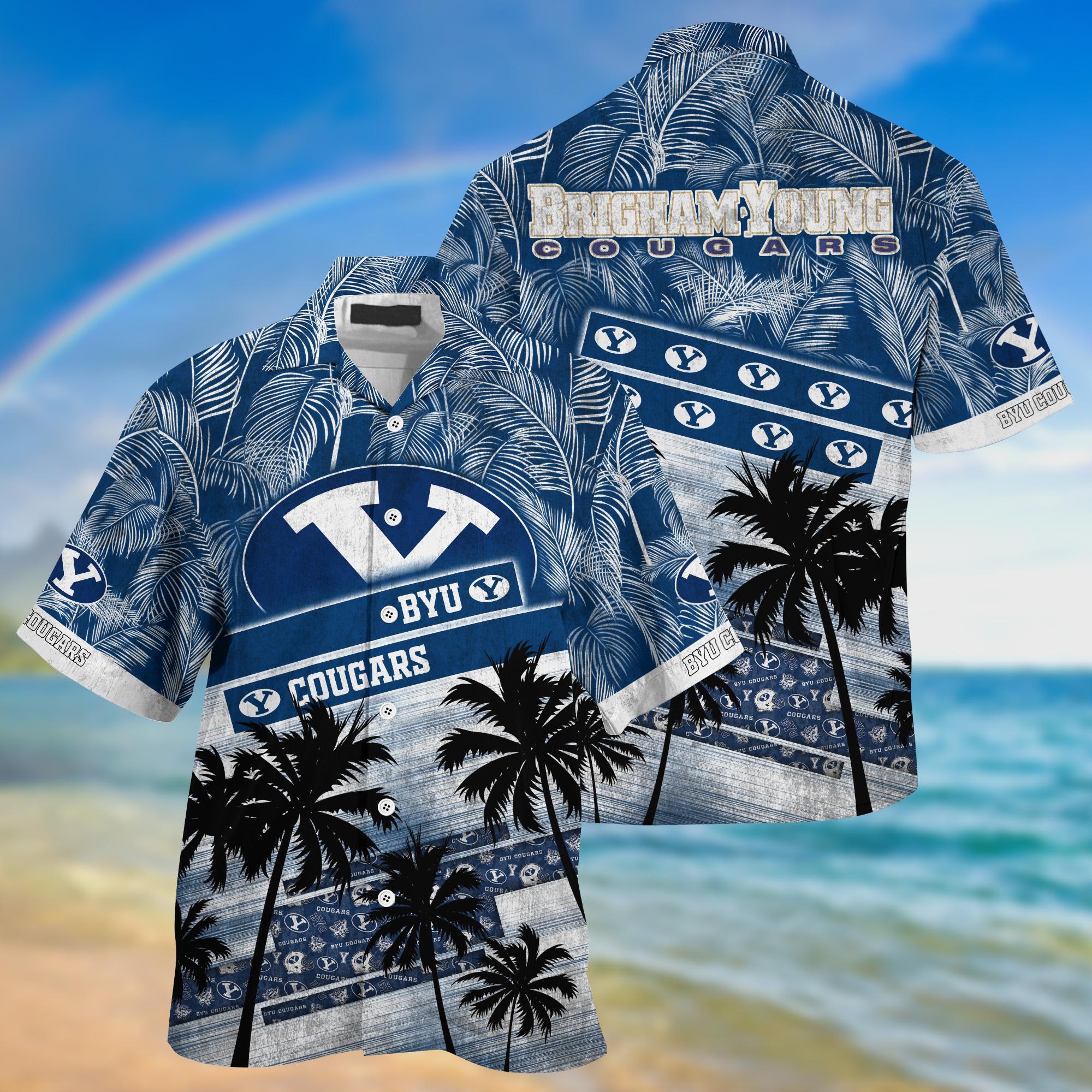 BYU Cougars NCAA Palm Tree Pattern Hawaii Shirt For Sports Fans