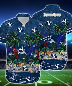 BYU Cougars Parrot Island NCAA Hawaiian Shirt and Shorts - Perfect for Sports Fans