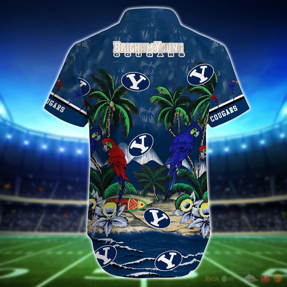BYU Cougars Parrot Island NCAA Hawaiian Shirt and Shorts - Perfect for Sports Fans
