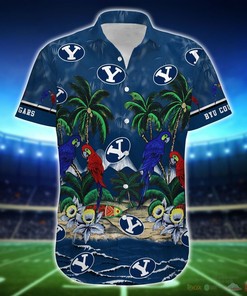 BYU Cougars Parrot Island NCAA Hawaiian Shirt and Shorts - Perfect for Sports Fans