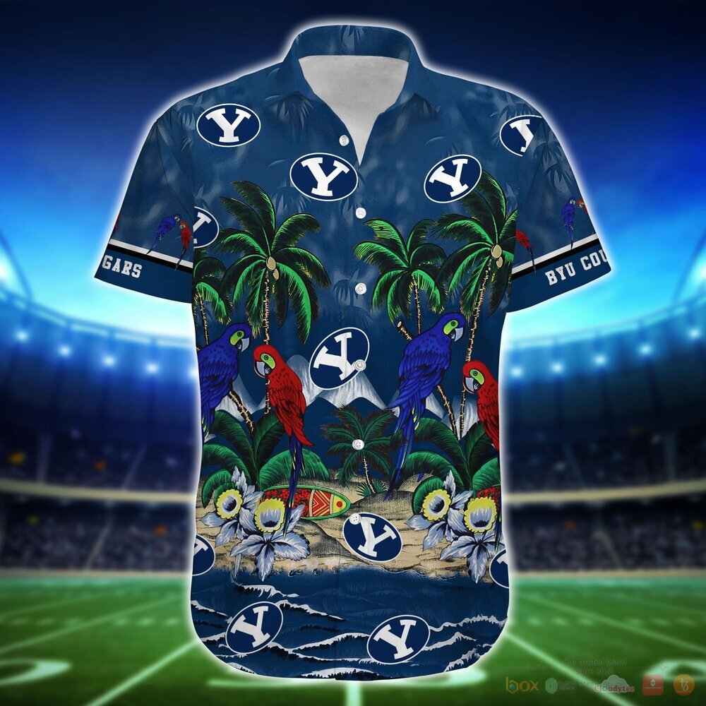 BYU Cougars Parrot Island NCAA Hawaiian Shirt and Shorts - Perfect for Sports Fans