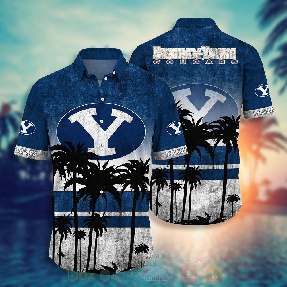 BYU Cougars Summer Beach Hawaiian Shirt - Stress Blessed Obsessed