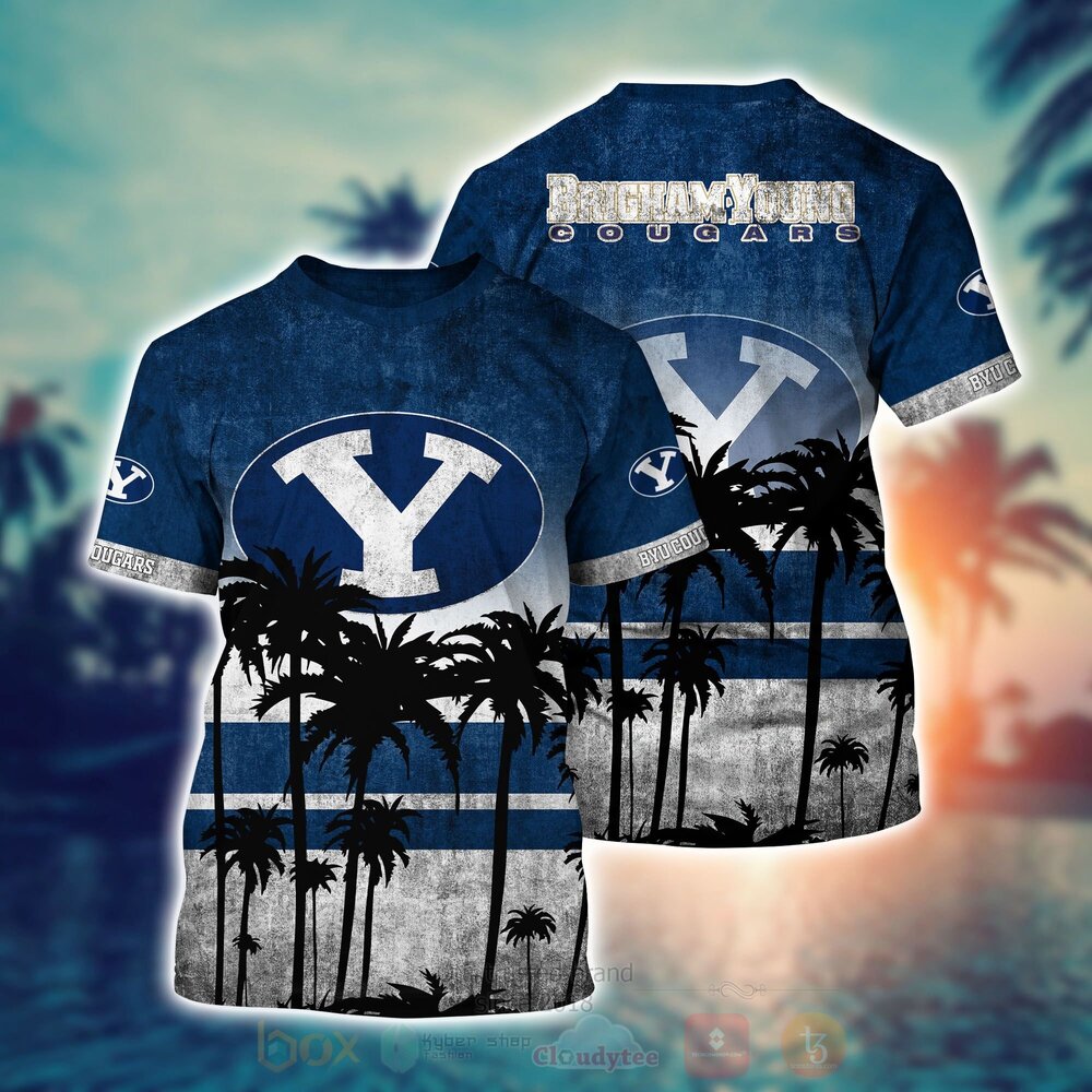 BYU Cougars Summer Beach Hawaiian Shirt - Stress Blessed Obsessed