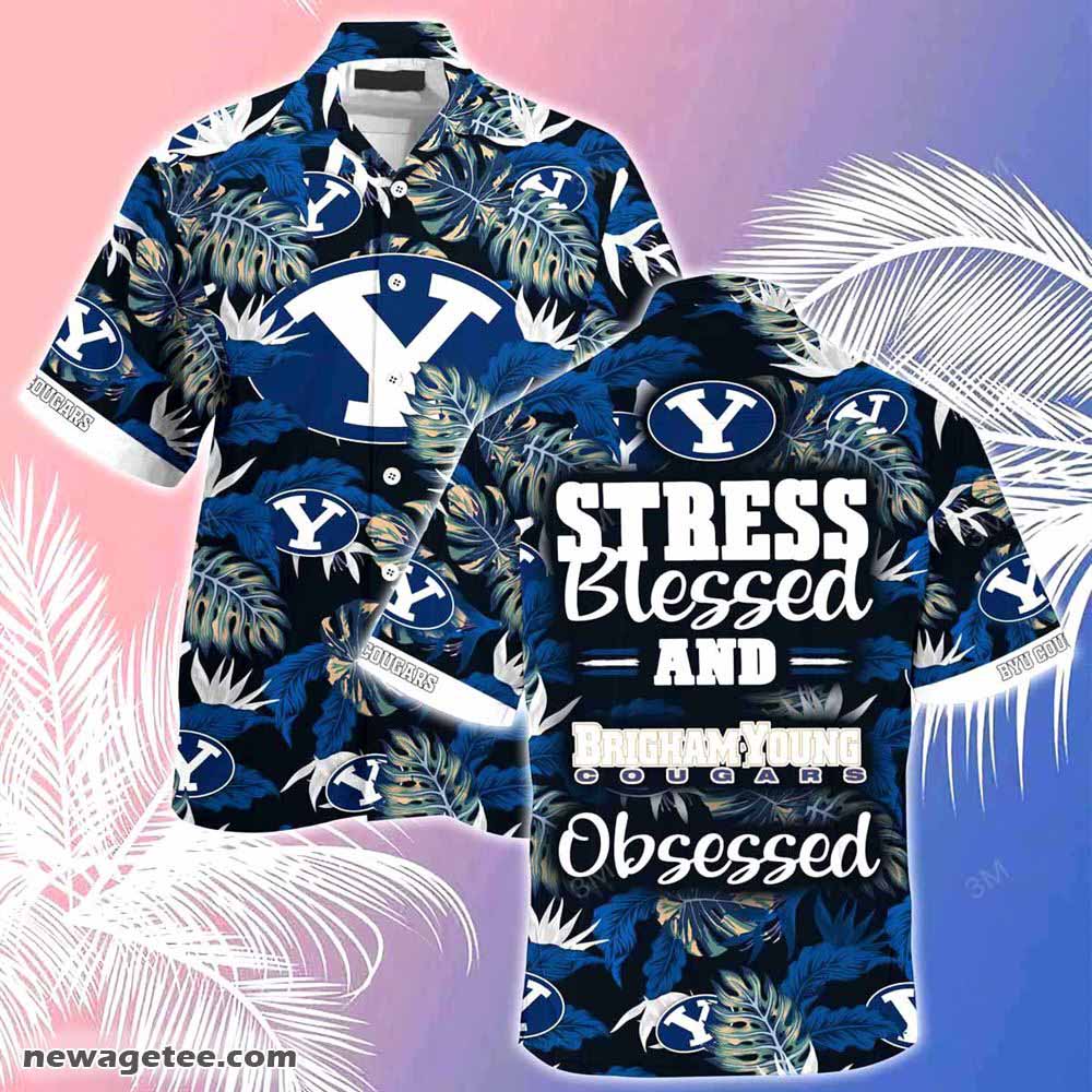 BYU Cougars Summer Beach Hawaiian Shirt - Tropical Patterns for Fans