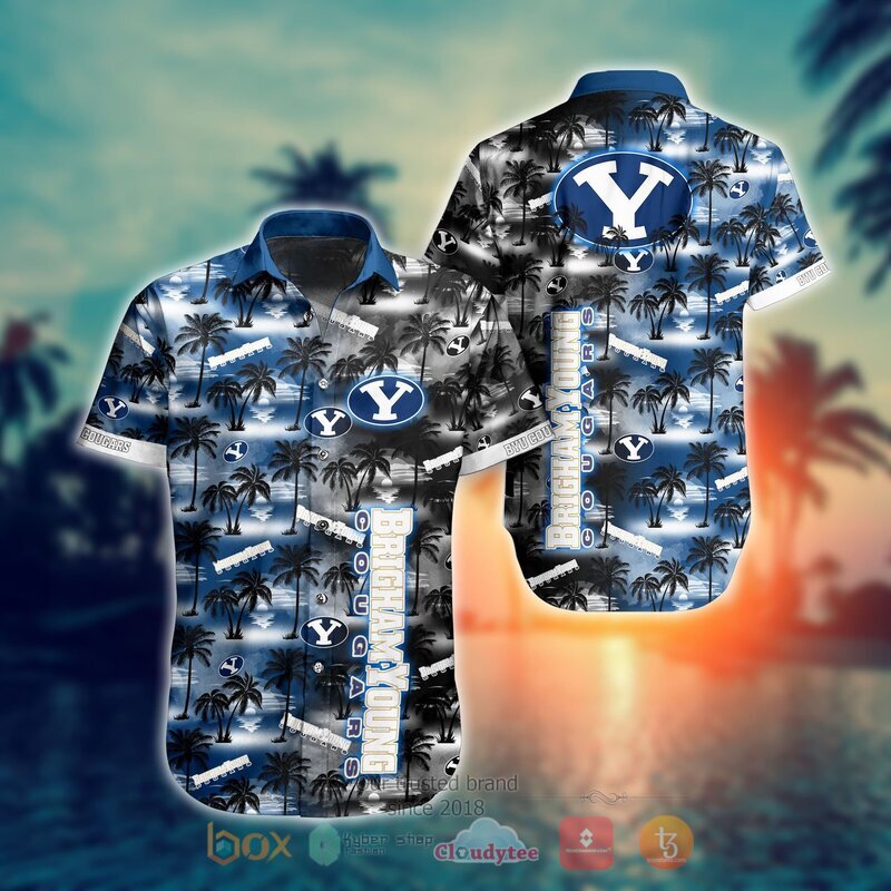 BYU Cougars Tropical Hawaiian Shirt and Shorts - Perfect for Summer