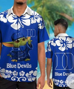 Baby Yoda Hawaiian Shirt that Duke Blue Devils Fans Will Love