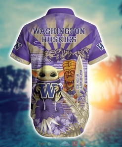 Baby Yoda NCAA Washington Huskies Hawaiian Shirt and Shorts, Perfect for Summer 