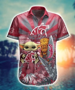 Baby Yoda NCAA Washington State Cougars Hawaiian Shirt and Shorts, Perfect Summer Outfit
