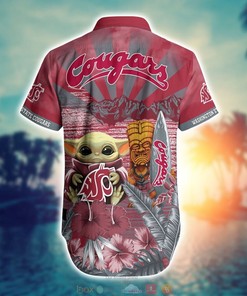 Baby Yoda NCAA Washington State Cougars Hawaiian Shirt and Shorts, Perfect Summer Outfit