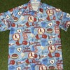 Baseball Fans! Show Your Support with Cardinal Hawaiian Print Button Up Shirt
