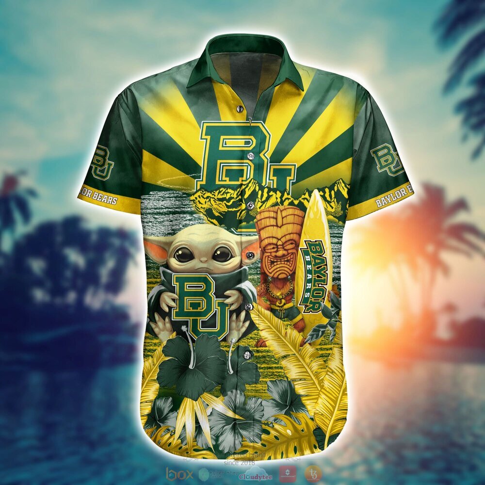 Baylor Bears Baby Yoda NCAA Hawaiian Shirt and Shorts