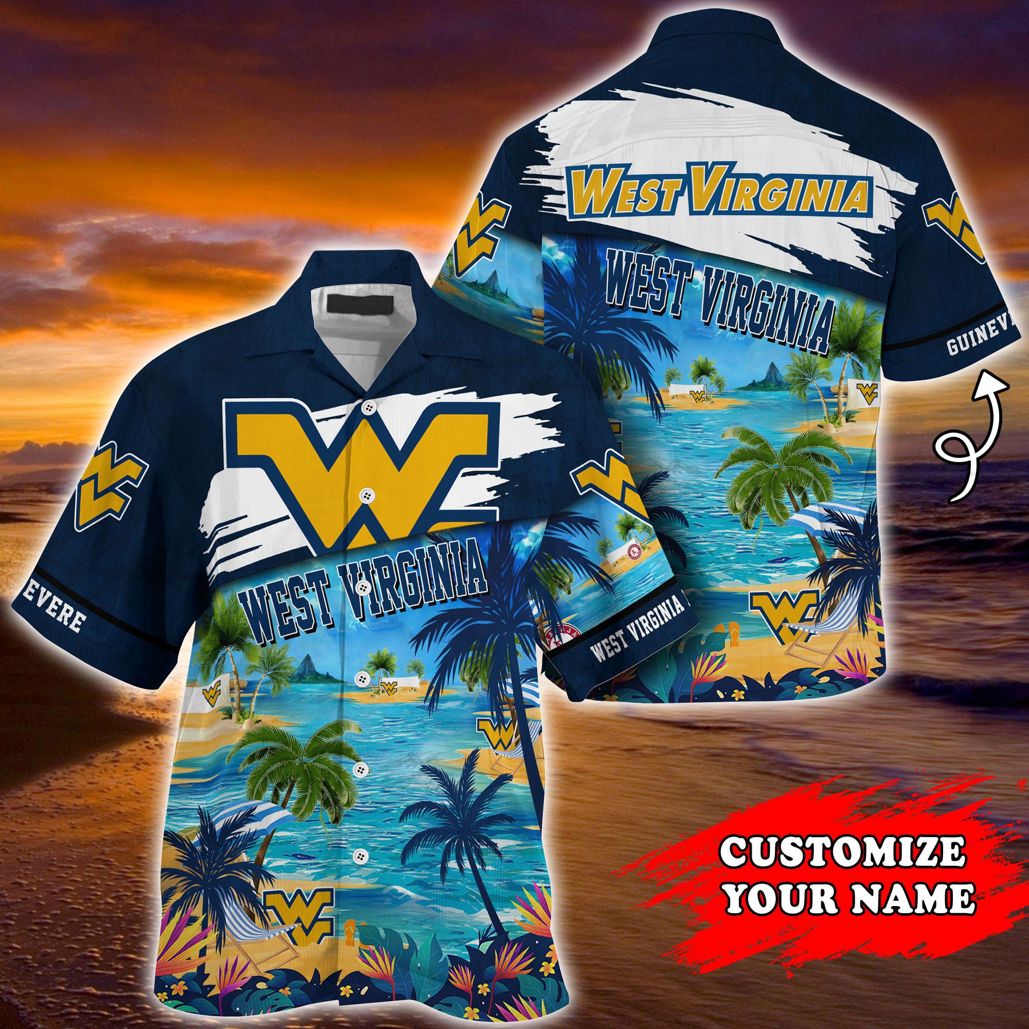 Be the Scariest Fan in Town with West Virginia Mountaineers Ncaa Halloween Horror Movies Hawaiian Shirt