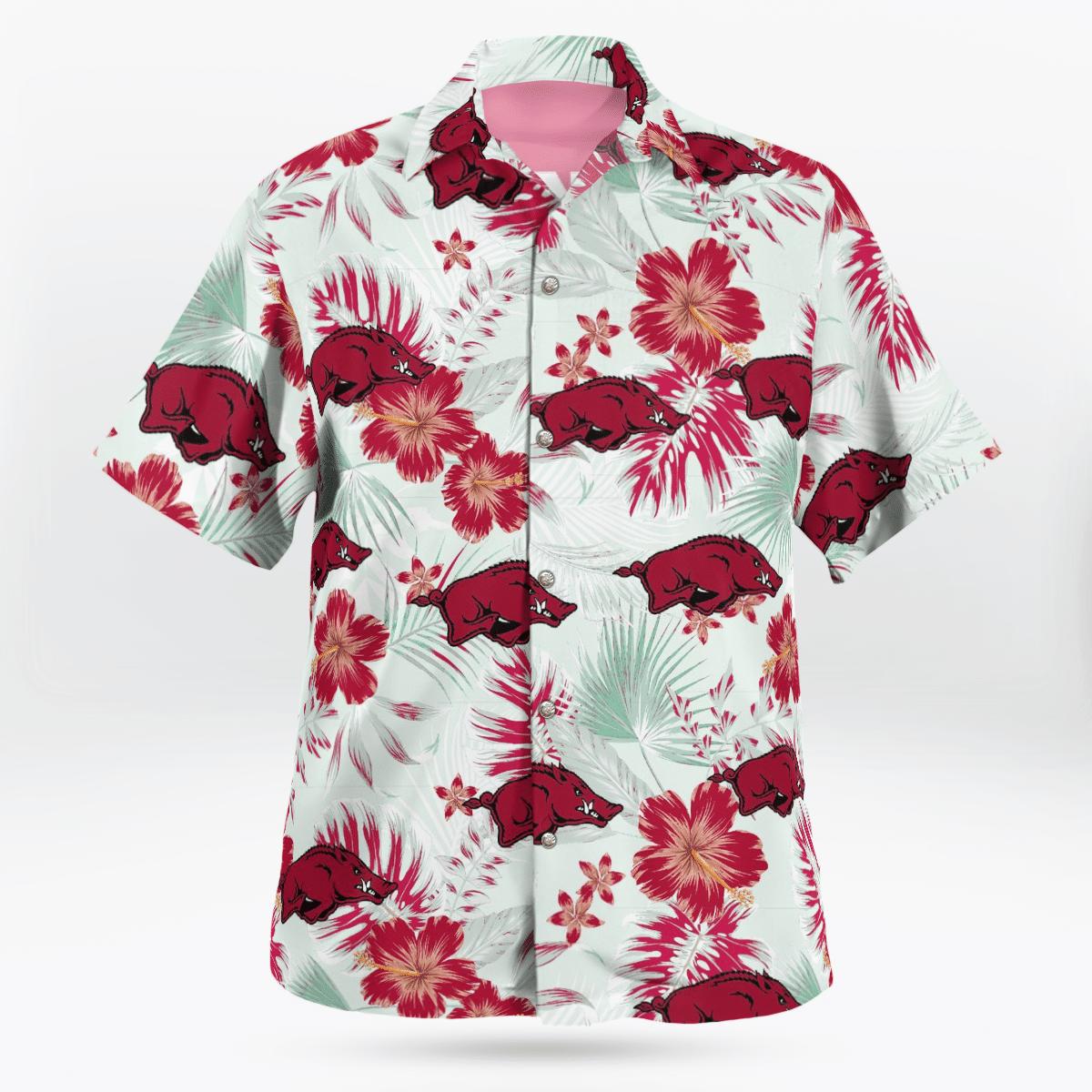Beach Time with Arkansas Razorbacks Hawaiian Shirts and Shorts