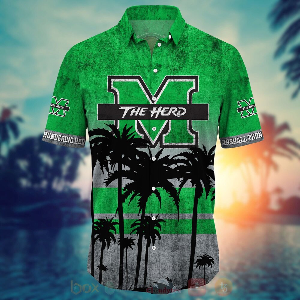 Best All Over Printed Marshall Thundering Herd Football 3D Hawaiian Shirt