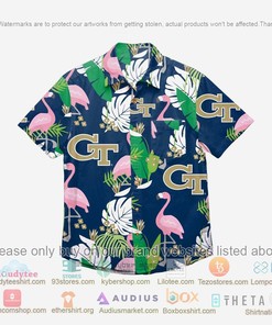 Best Floral Button-Up Georgia Tech Yellow Jackets Shirt - Stylish and Unique