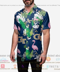 Best Floral Button-Up Georgia Tech Yellow Jackets Shirt - Stylish and Unique