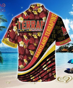 Best NCAA Maryland Terrapins Hawaiian Shirt Set with Shorts for NCAA Sports Fans