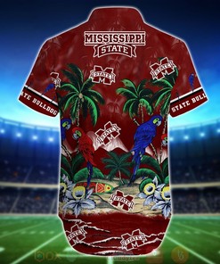 Best Tropical Sea and Parrots Aloha Shirt for Mississippi State Bulldogs - Short for Fans