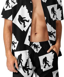 Bigfoot Hawaiian Shirt for Men from Arkansas State, Perfect for Casual Beach Outfits