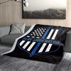 Blue Lives Matter Blanket - Support Police - Patriotic Flannel