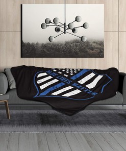 Blue Lives Matter Blanket - Support Police - Patriotic Flannel