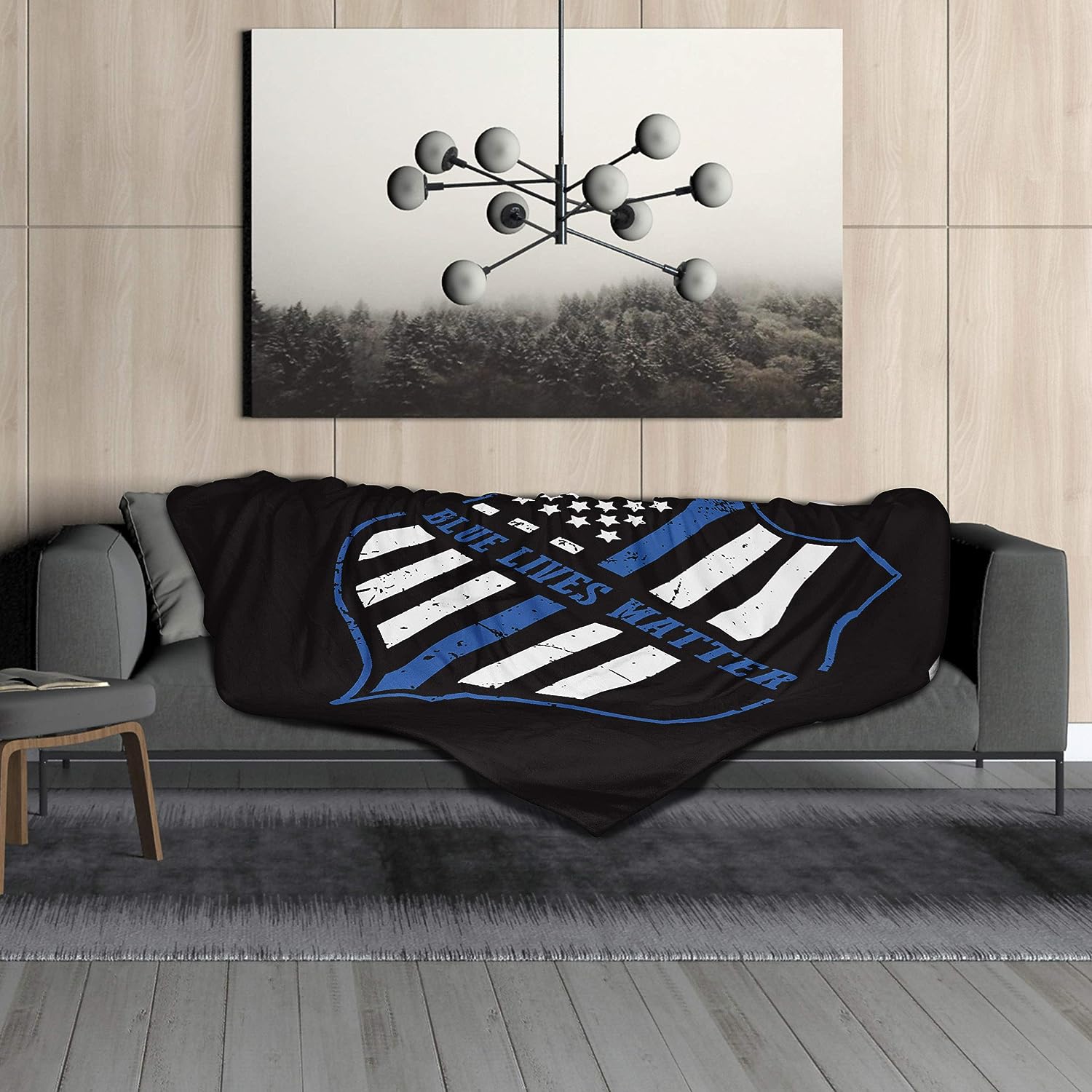 Blue Lives Matter Blanket - Support Police - Patriotic Flannel