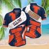 Blue and Orange NCAA Illinois Fighting Illini Hawaiian Shirt Outfit for Men 