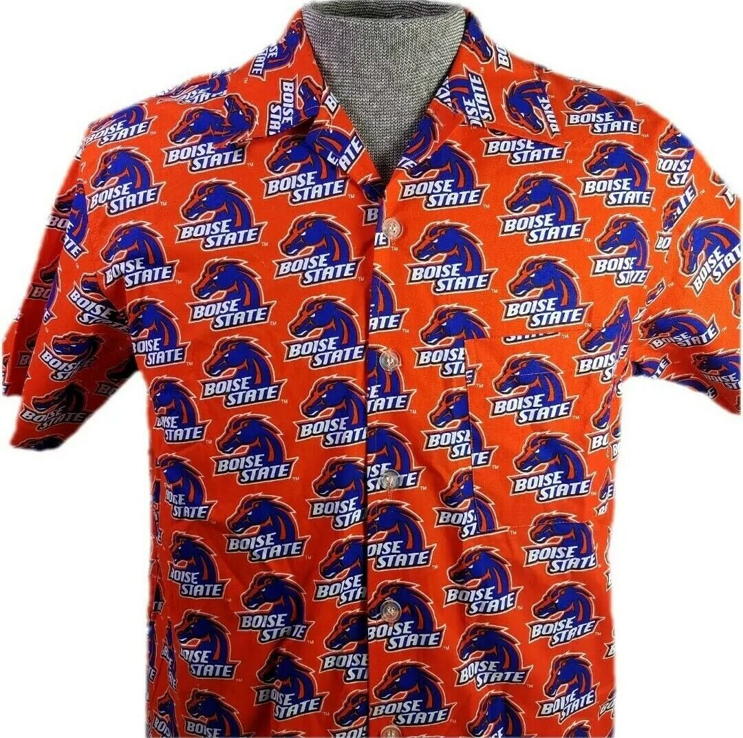 Boise State Broncos Hawaiian Camp Shirt - University College BSU Design